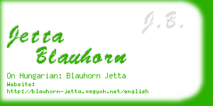 jetta blauhorn business card